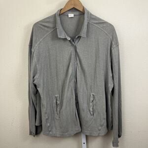 Poetry Button Down Shirt Womens Plus Size 18 Linen Cotton Lagenlook Boho Beach